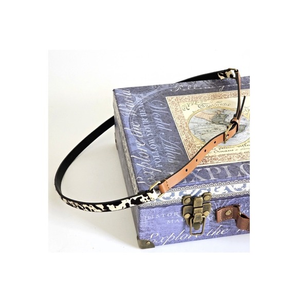 Banana Republic Dyed Calf Hair Faux Leather Brown Skinny Belt Animal‎ Print XS main image 7